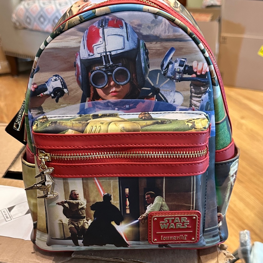 NWT:  Loungefly Star Wars Mini Backpack Phantom Menace